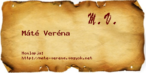 Máté Veréna névjegykártya