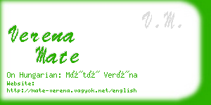 verena mate business card